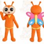 Orange Butterfly Girl Mascot Costume