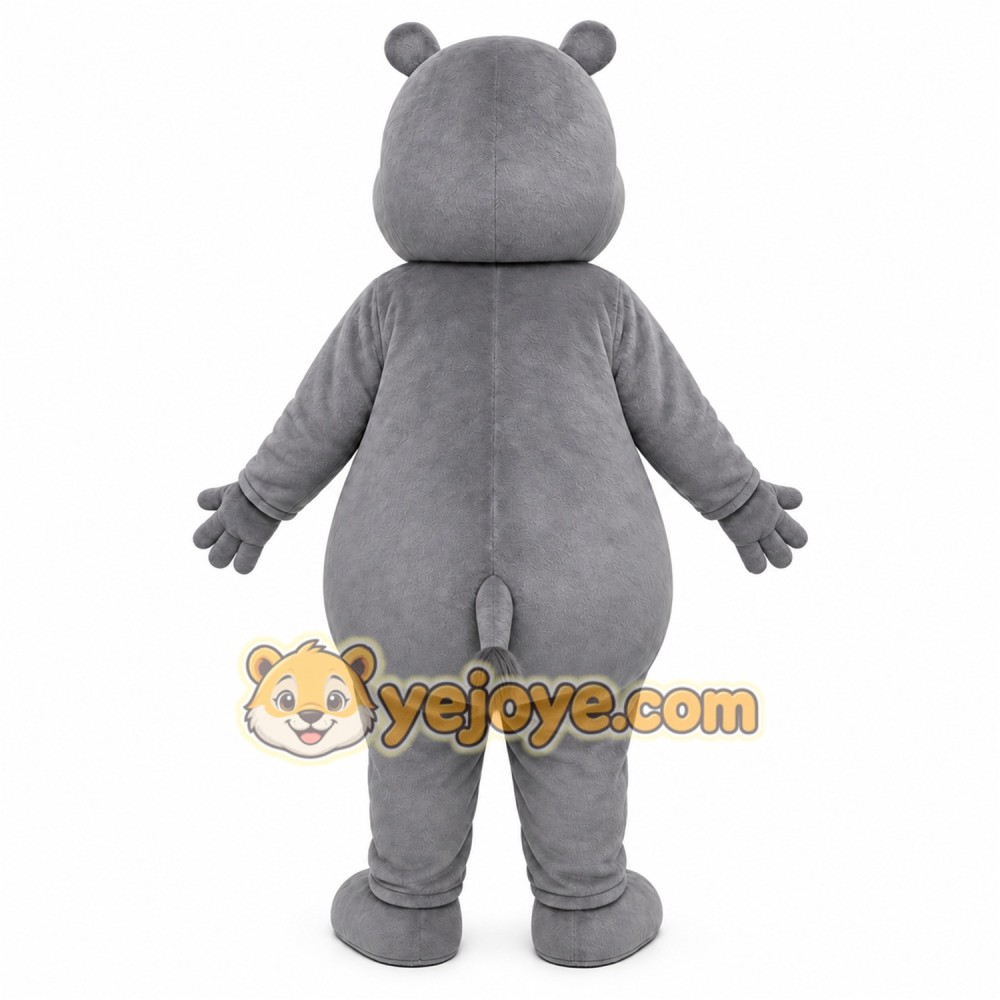 Gray Hippo Mascot Costume Gray Hippo Mascot Costume