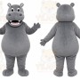 Gray Hippo Mascot Costume