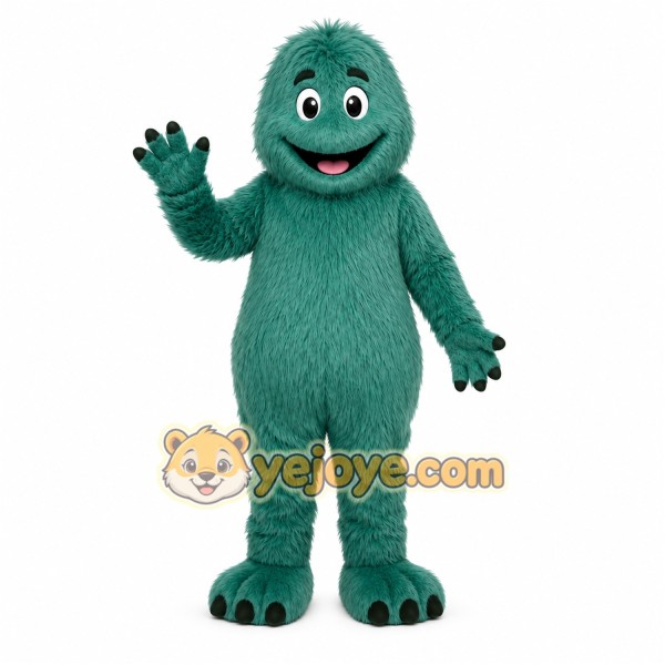Teal Monster Mascot Costume