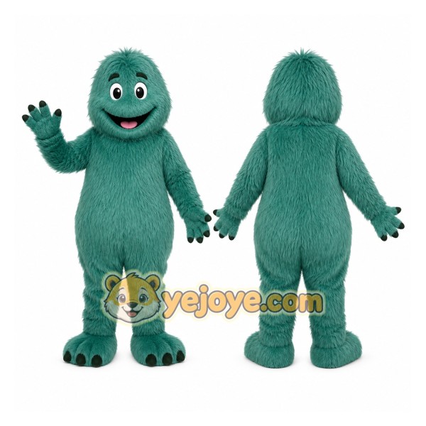 Teal Monster Mascot Costume