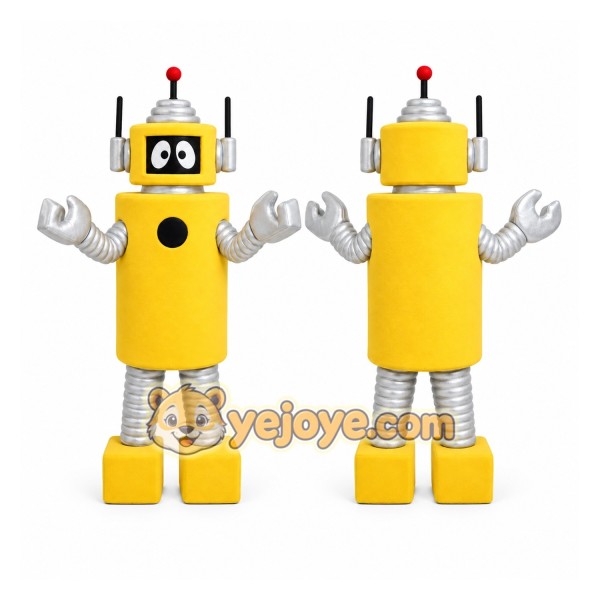Yellow Robot Mascot Costume