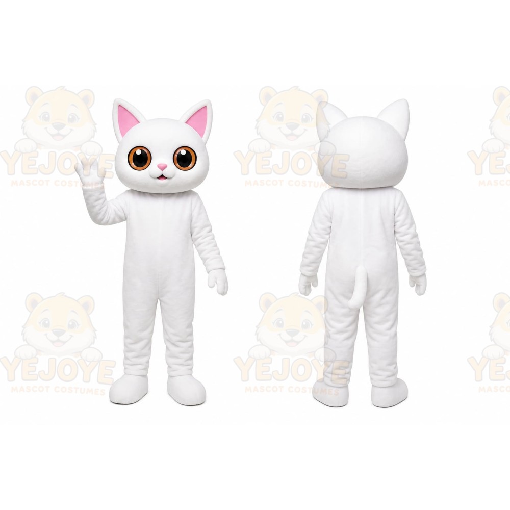 White Cat Mascot Costume