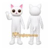 White Cat Mascot Costume White Cat Mascot Costume