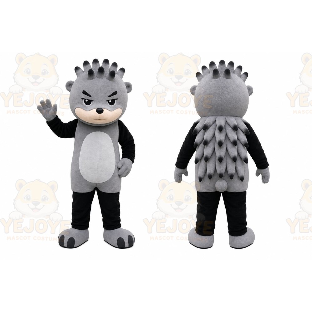 Gray Hedgehog Mascot Costume