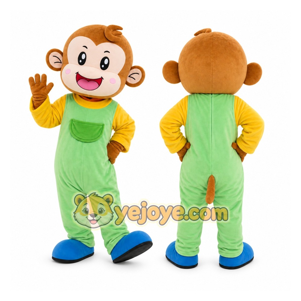 Green Monkey Mascot Costume Green Monkey Mascot Costume