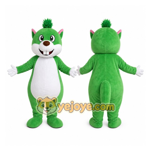 Green Raccoon Mascot Costume
