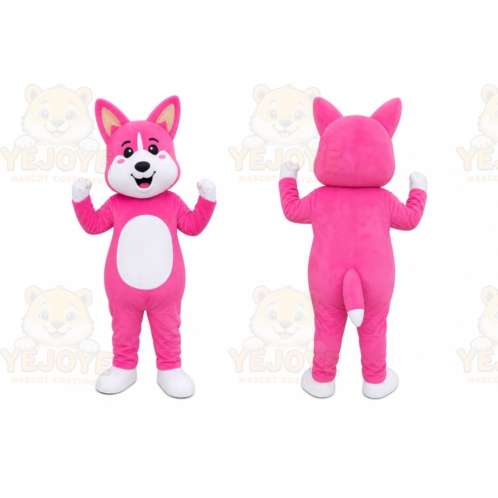 Pink Rabbit Mascot Costume