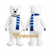 White Bear Scarf Mascot Costume White Bear Scarf Mascot Costume