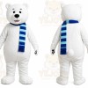 White Bear Scarf Mascot Costume
