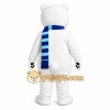 White Bear Scarf Mascot Costume White Bear Scarf Mascot Costume