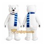 White Bear Scarf Mascot Costume