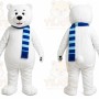 White Bear Scarf Mascot Costume