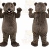 Gray Bear Mascot Costume