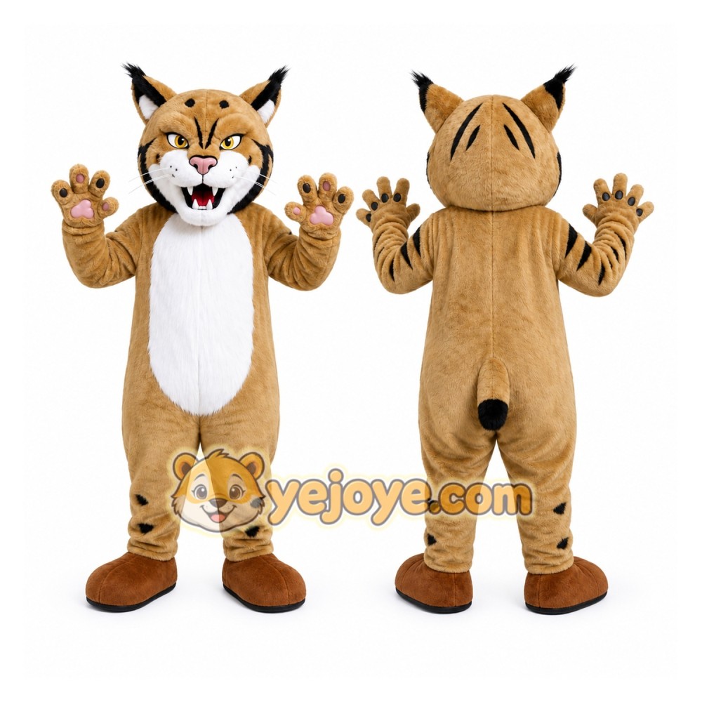 Tan Wildcat Mascot Costume Tan Wildcat Mascot Costume