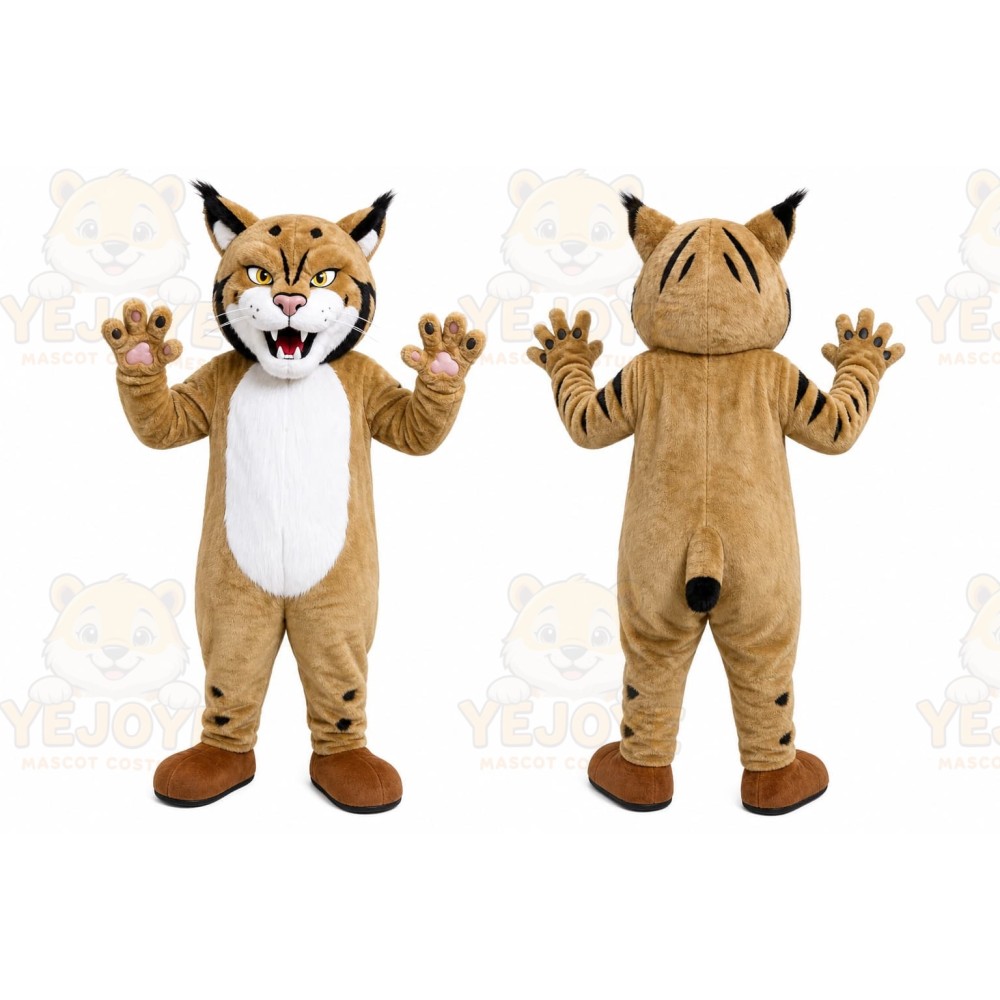 Tan Wildcat Mascot Costume