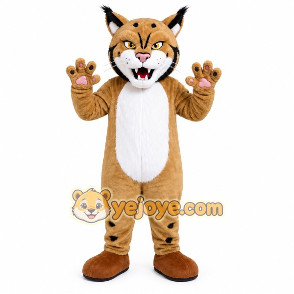 Tan Wildcat Mascot Costume Tan Wildcat Mascot Costume