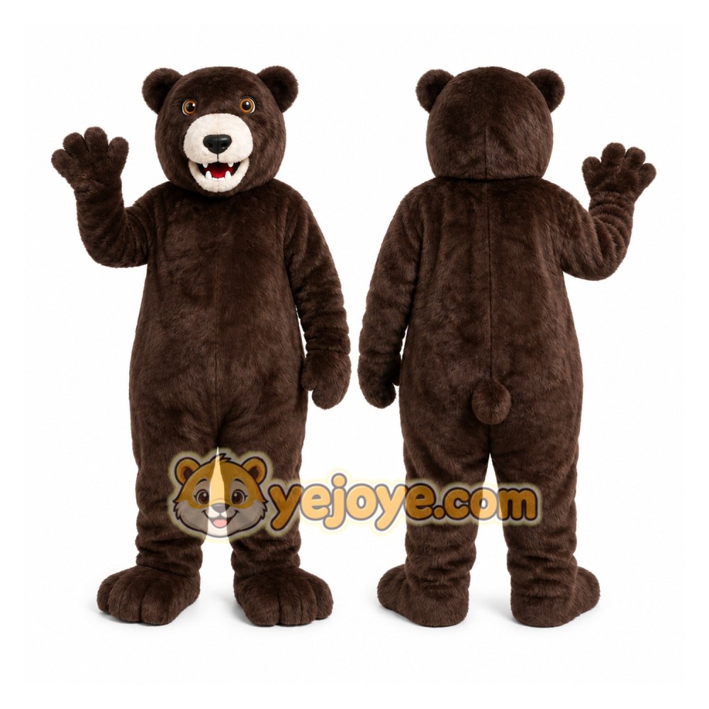 Dark Brown Bear Mascot Costume Dark Brown Bear Mascot Costume