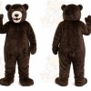 Dark Brown Bear Mascot Costume