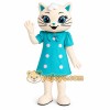 Blue Dress Cat Mascot Costume