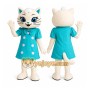 Blue Dress Cat Mascot Costume