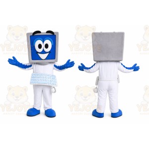 Blue Computer Mascot Costume