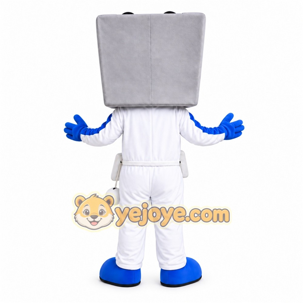 Blue Computer Mascot Costume Blue Computer Mascot Costume