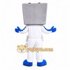 Blue Computer Mascot Costume Blue Computer Mascot Costume