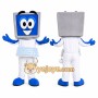 Blue Computer Mascot Costume