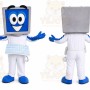 Blue Computer Mascot Costume