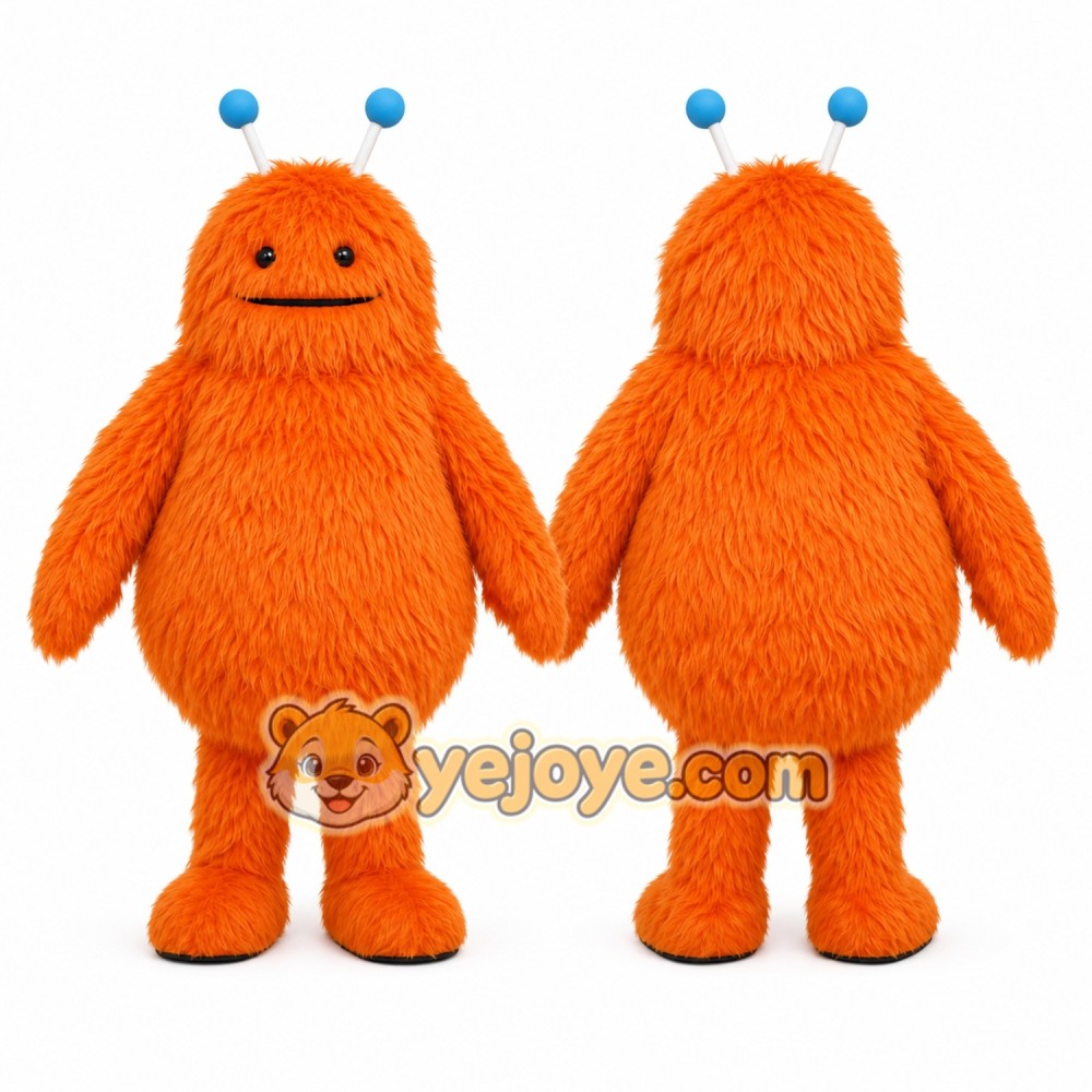 Orange Monster Mascot Costume Orange Monster Mascot Costume