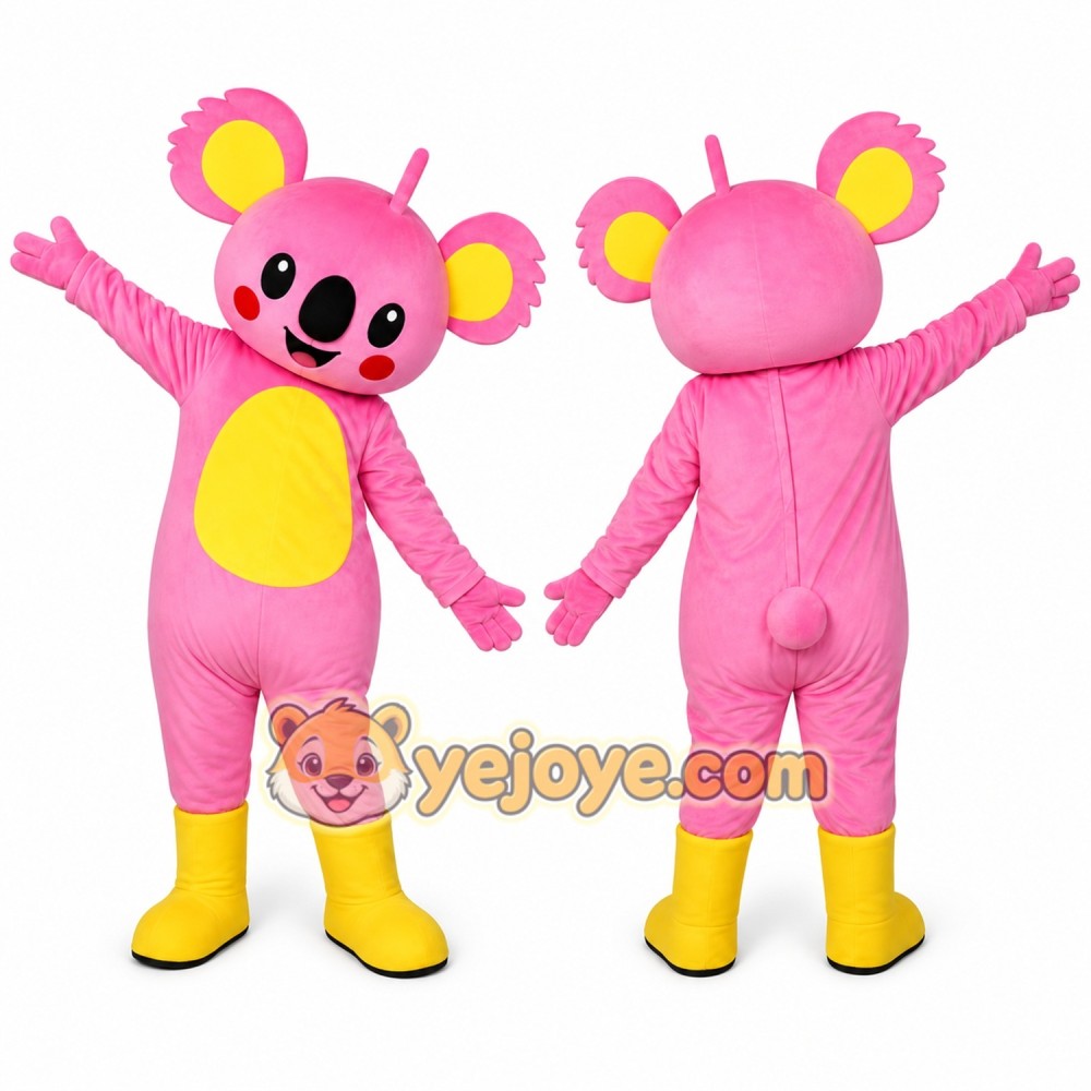 Pink Koala Mascot Costume