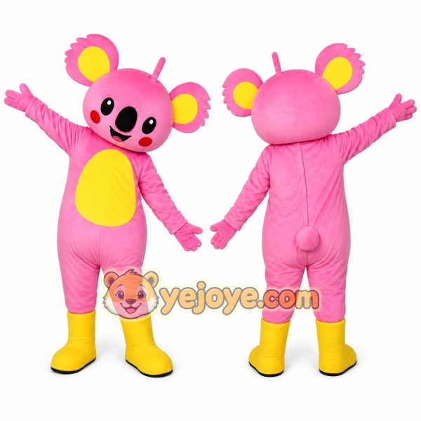 Pink Koala Mascot Costume