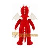 Red Dragon Mascot Costume with Custom Logo Red Dragon Mascot Costume with Custom Logo