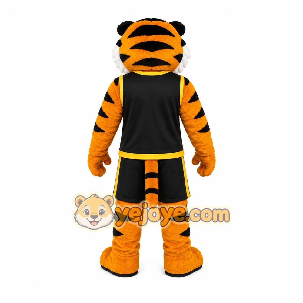 Orange Tiger Mascot Costume with Custom Logo Orange Tiger Mascot Costume with Custom Logo