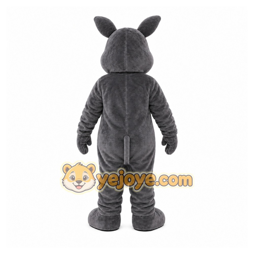 Gray Hippo Mascot Costume with Custom Logo Gray Hippo Mascot Costume with Custom Logo