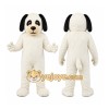 White Dog Mascot Costume with Custom Logo White Dog Mascot Costume with Custom Logo