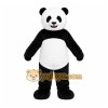 Black Panda Mascot Costume with Custom Logo