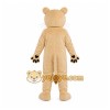 Tan Cougar Mascot Costume with Custom Logo