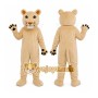 Tan Cougar Mascot Costume with Custom Logo
