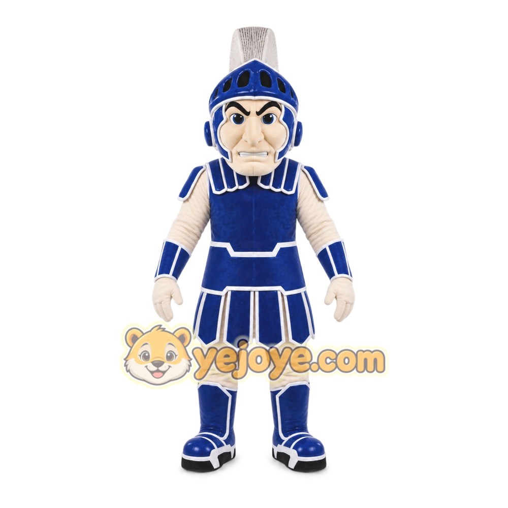 Blue Roman Warrior Mascot Costume with Custom Logo Blue Roman Warrior Mascot Costume with Custom Logo
