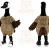 Brown Goose Mascot Costume with Custom Logo