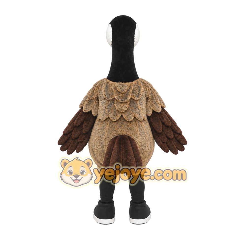 Brown Goose Mascot Costume with Custom Logo Brown Goose Mascot Costume with Custom Logo