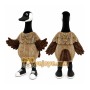 Brown Goose Mascot Costume with Custom Logo