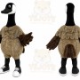 Brown Goose Mascot Costume with Custom Logo