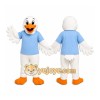 White Bird Mascot Costume with Custom Logo
