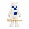 White Bear Mascot Costume with Custom Logo