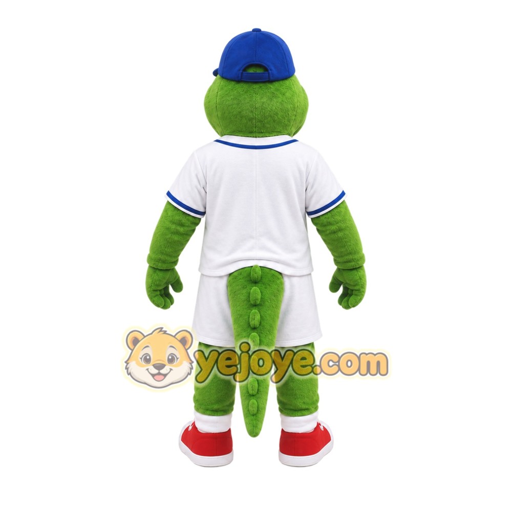 Green Alligator Mascot Costume with Custom Logo Green Alligator Mascot Costume with Custom Logo