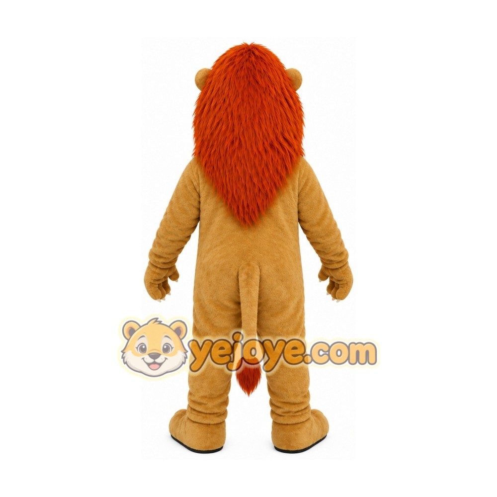 Brown Lion Mascot Costume with Custom Logo Brown Lion Mascot Costume with Custom Logo