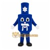 Blue Dreidel Mascot Costume with Custom Logo Blue Dreidel Mascot Costume with Custom Logo